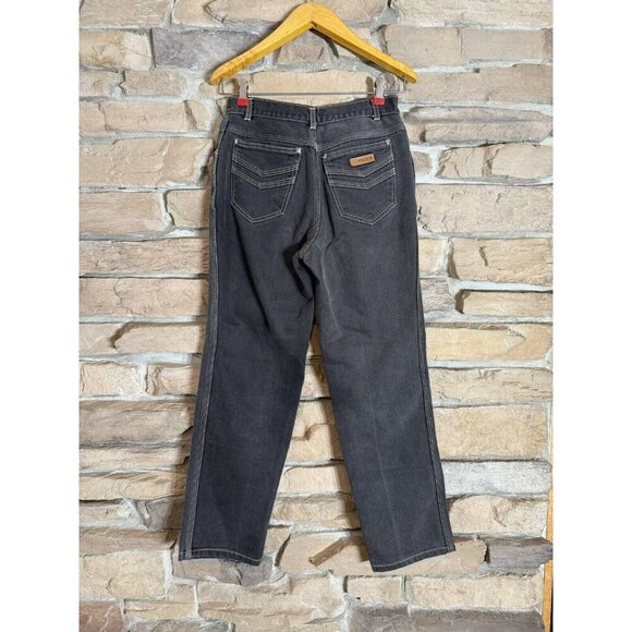 VTG 80s Womens Sz 10 PS Gitano Jeans Gray or Faded Black White Stitching - Picture 2 of 11
